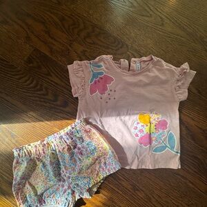 Floral Toddler Top and Shorts Set